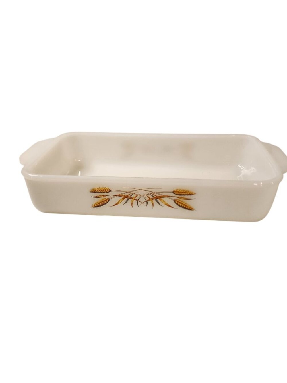 Fire King Wheat Pattern Milk Glass 1.5 Qt  11" x 7" Pan